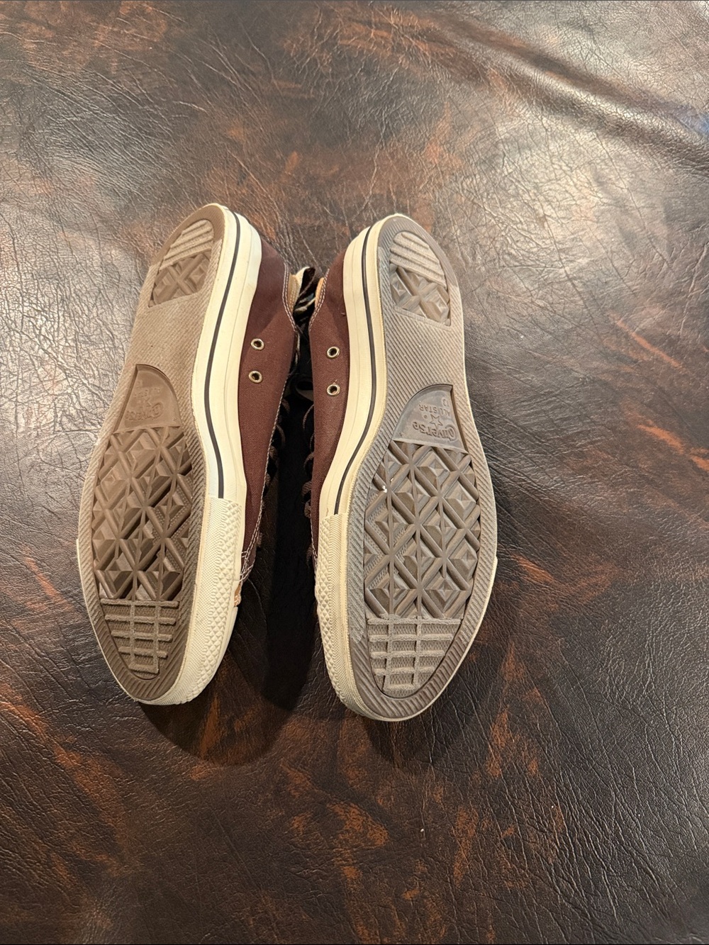 Converse Low-Top Canvas Sneakers in Brown and Tan - Picture 5 of 6